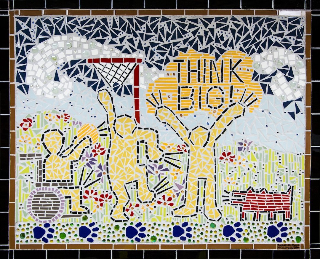 A mosaic made by the students of the Henry Viscardi School